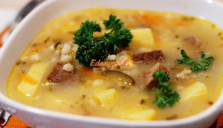 Рассольник рецепт с перловкой и солеными огурцами